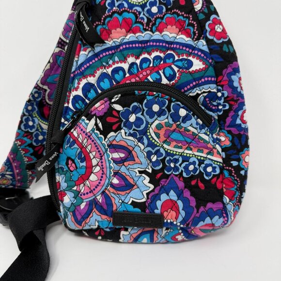 Vera Bradley Essential Small Sling Backpack Bag Haymarket Paisley Colorful NWOT - Picture 4 of 16